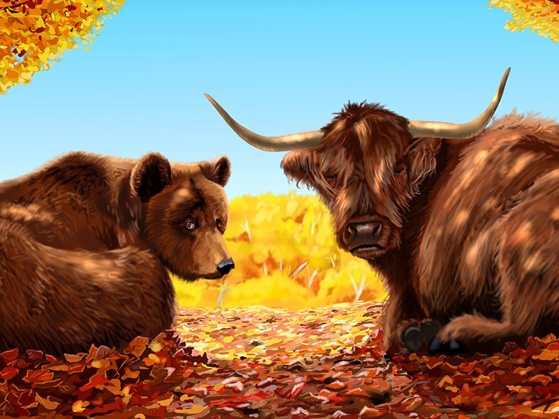 Bear+and+cow+digital
